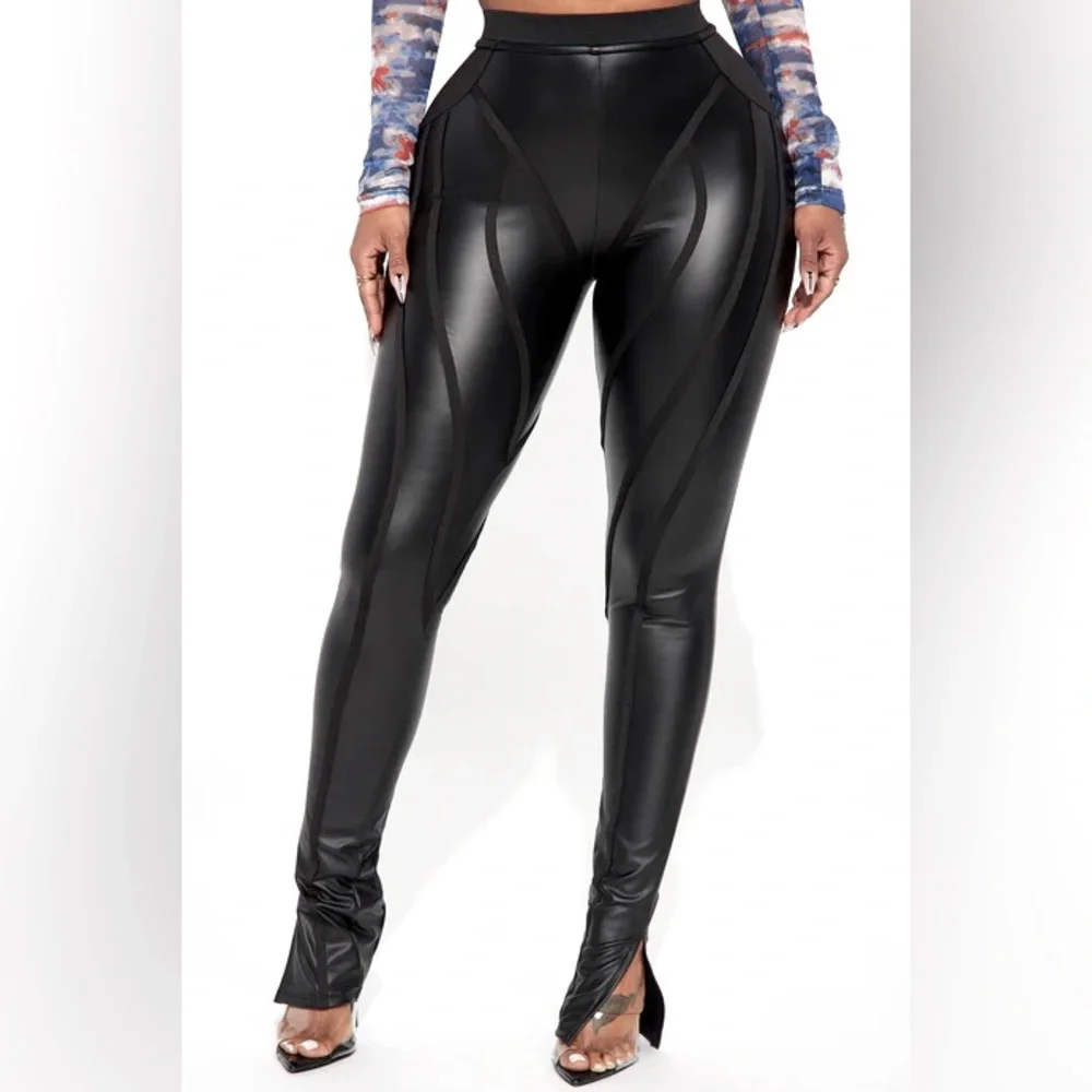 Do It Black Leather Leggings NEW 🏷️